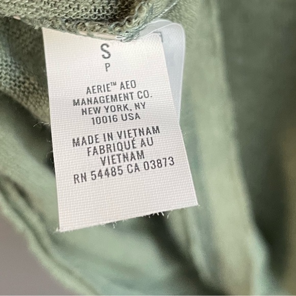 NWOT Aerie Linen Blend Breezy Raglan Boho Lagenlook Oversized Tee. Size Small. - Picture 5 of 7